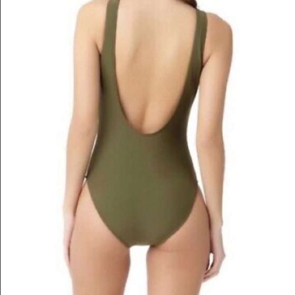 No Boundaries/ Olive Green “Bae Squad” One Piece Swimsuit / JR L 11-13/ - Picture 3 of 7